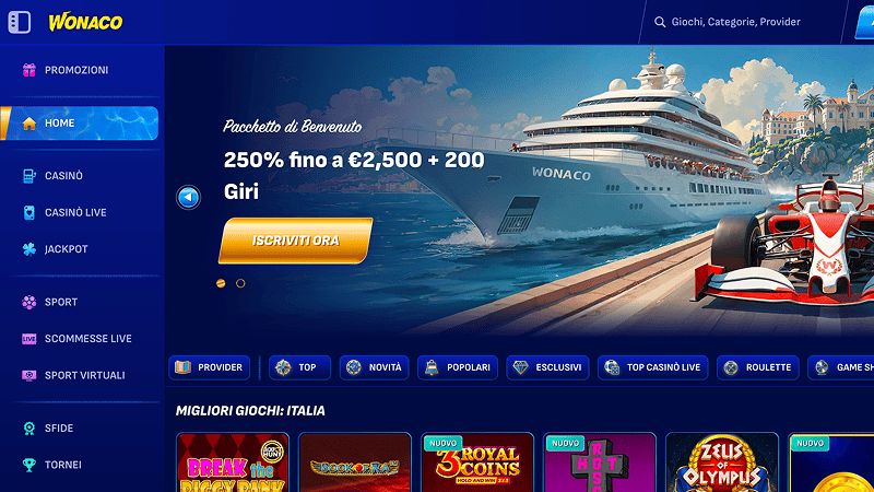Wonaco casino non AAMS